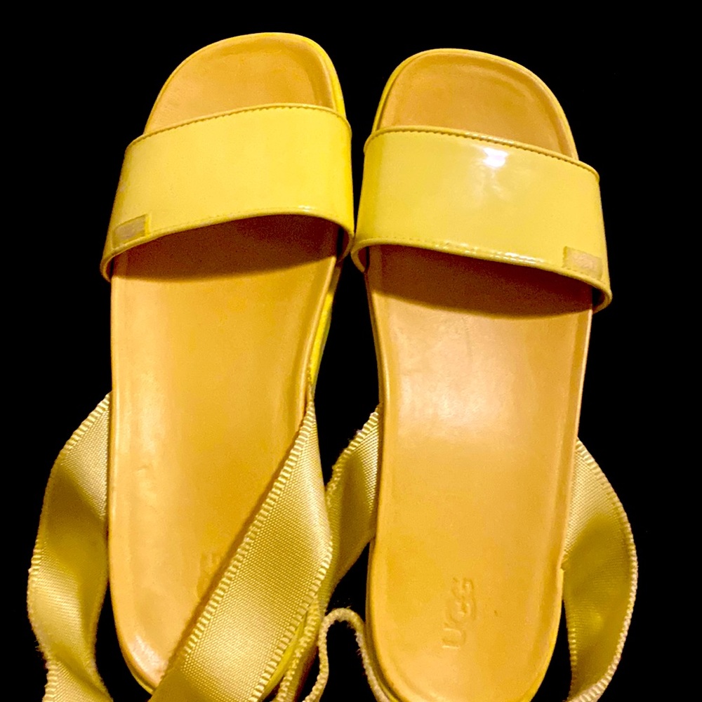 Lennox Lemonade Yellow💛 UGG ankle strap sandals
